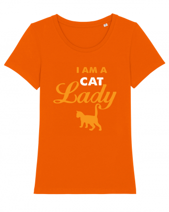 I am a Cat Lady Bright Orange