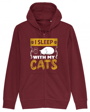 I Sleep With My Cats Burgundy