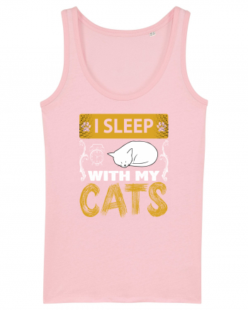 I Sleep With My Cats Cotton Pink