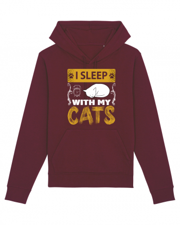 I Sleep With My Cats Burgundy