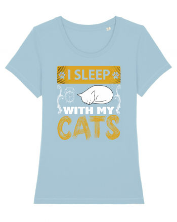 I Sleep With My Cats Sky Blue