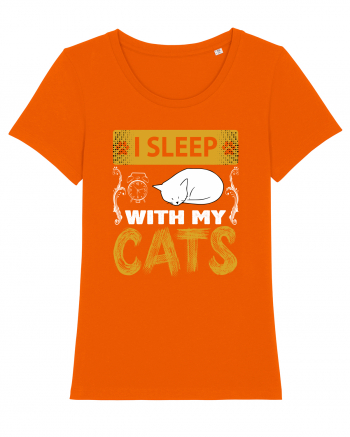 I Sleep With My Cats Bright Orange