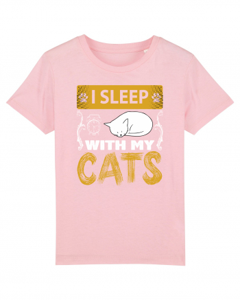 I Sleep With My Cats Cotton Pink