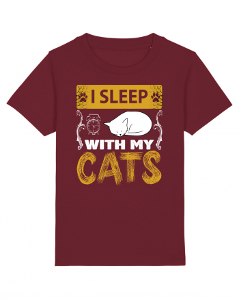 I Sleep With My Cats Burgundy