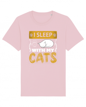 I Sleep With My Cats Cotton Pink