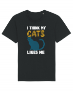 I Think Cats Likes Me Tricou mânecă scurtă Unisex Rocker