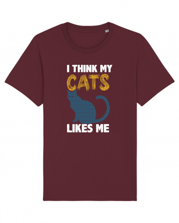 I Think Cats Likes Me Burgundy