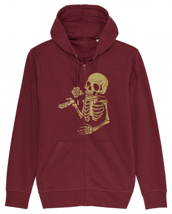 Skeleton Gold Rose Burgundy