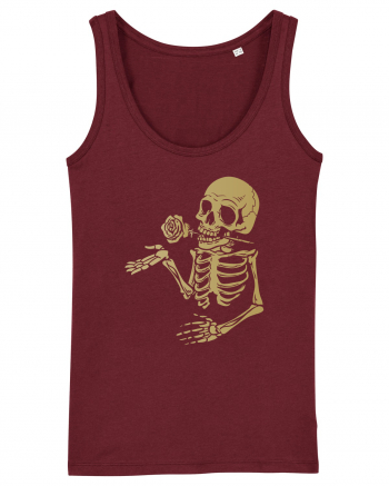 Skeleton Gold Rose Burgundy