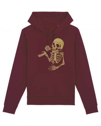 Skeleton Gold Rose Burgundy