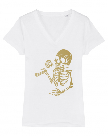 Skeleton Gold Rose White