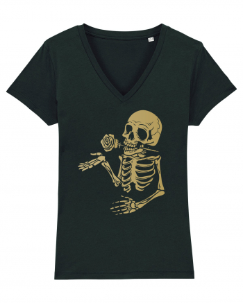 Skeleton Gold Rose Black