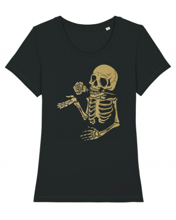 Skeleton Gold Rose Black