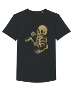 Skeleton Gold Rose Tricou mânecă scurtă guler larg Bărbat Skater