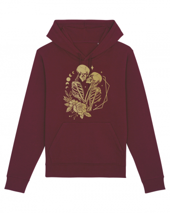 Lovers Skeleton Celeastial KIss Burgundy