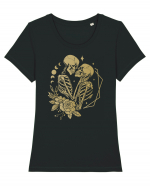 Lovers Skeleton Celeastial KIss Tricou mânecă scurtă guler larg fitted Damă Expresser