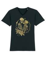 Lovers Skeleton Celeastial KIss Tricou mânecă scurtă guler V Bărbat Presenter