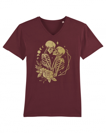 Lovers Skeleton Celeastial KIss Burgundy