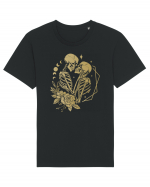 Lovers Skeleton Celeastial KIss Tricou mânecă scurtă Unisex Rocker