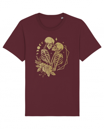 Lovers Skeleton Celeastial KIss Burgundy