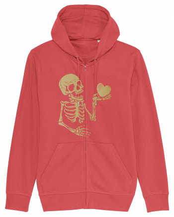 Skeleton Golden Heart Carmine Red