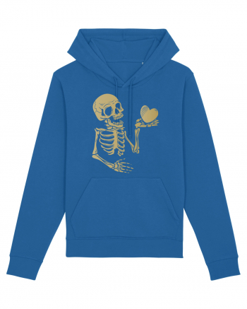 Skeleton Golden Heart Royal Blue