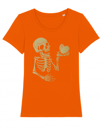 Skeleton Golden Heart Bright Orange