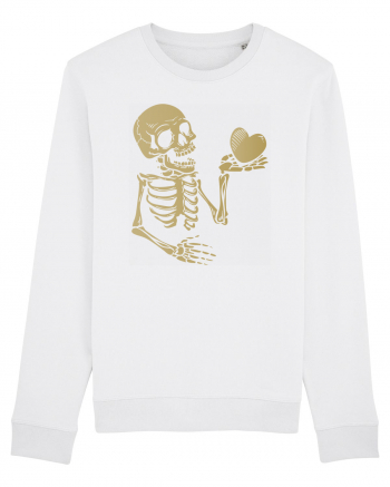 Skeleton Golden Heart White