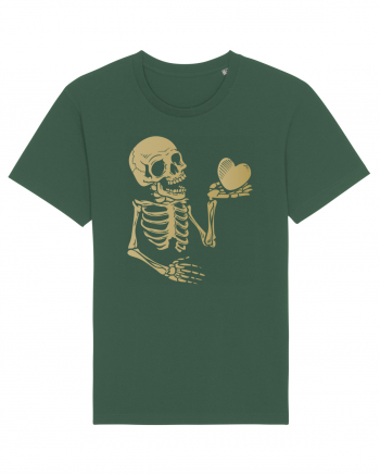 Skeleton Golden Heart Bottle Green