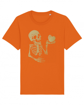 Skeleton Golden Heart Bright Orange