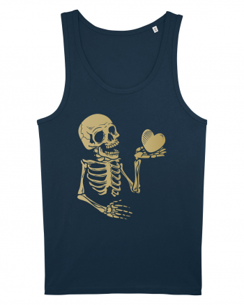 Skeleton Golden Heart Navy