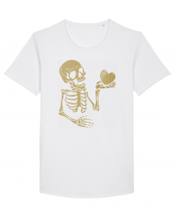 Skeleton Golden Heart White