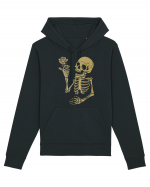 Skeleton Happy with Golden Rose Hanorac Unisex Drummer