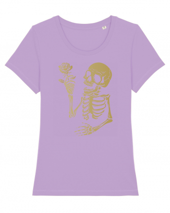 Skeleton Happy with Golden Rose Lavender Dawn