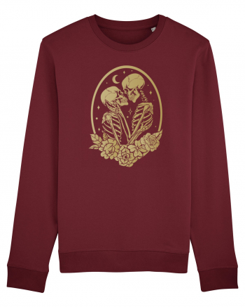 Skeleton Lovers Kiss Burgundy