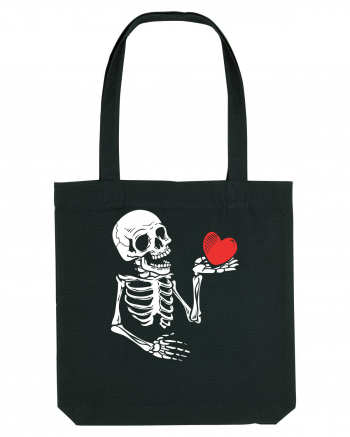 Skeleton Red Heart Black