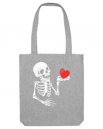 Skeleton Red Heart Heather Grey