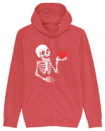 Skeleton Red Heart Hanorac cu fermoar Unisex Connector