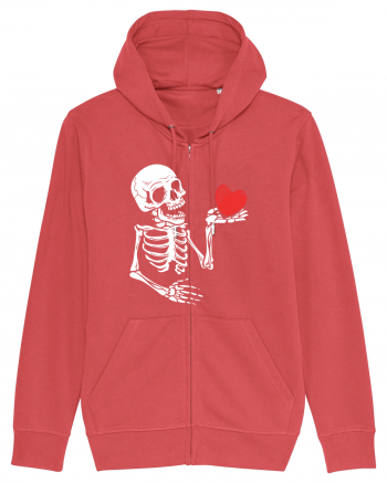 Skeleton Red Heart Carmine Red