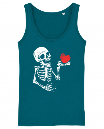 Skeleton Red Heart Ocean Depth