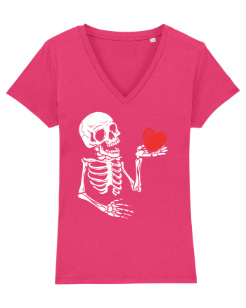 Skeleton Red Heart Raspberry