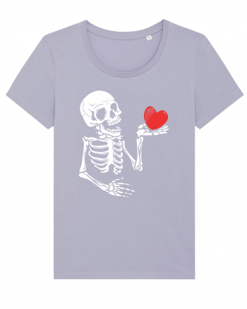 Skeleton Red Heart Lavender