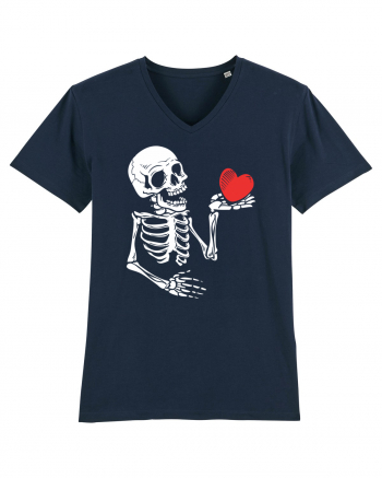 Skeleton Red Heart French Navy