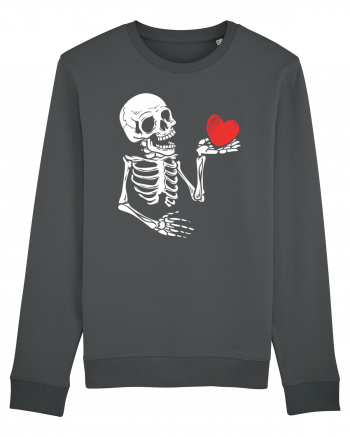 Skeleton Red Heart Anthracite