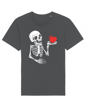 Skeleton Red Heart Anthracite