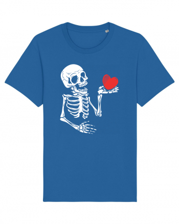 Skeleton Red Heart Royal Blue