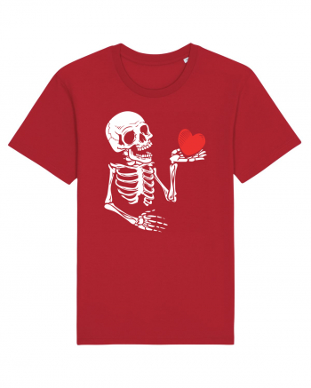 Skeleton Red Heart Red