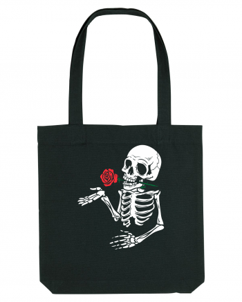 Skeleton Red Rose Black