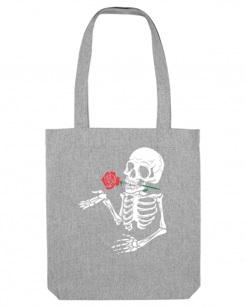 Skeleton Red Rose Heather Grey