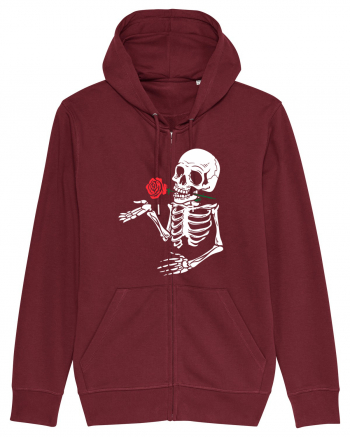 Skeleton Red Rose Burgundy